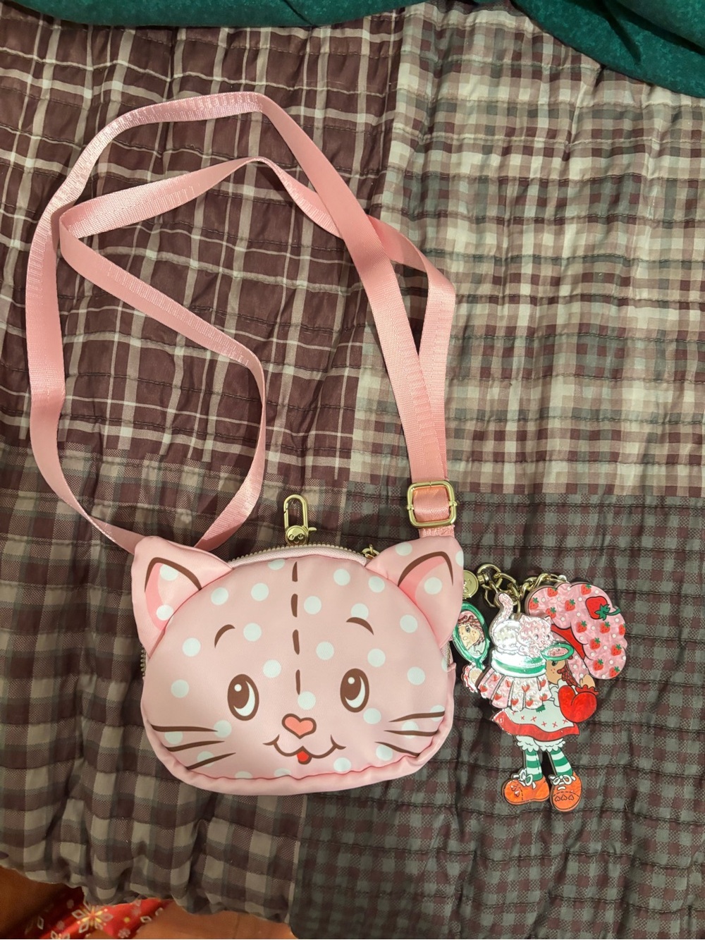 whatever makes you happy x strawberry shortcake purse